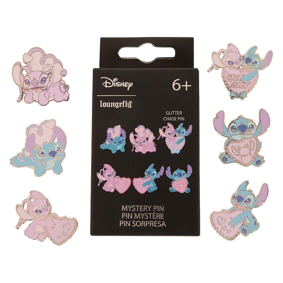 Loungefly Disney Lilo &amp; Stitch Angel Hearts Mystery Box Pins