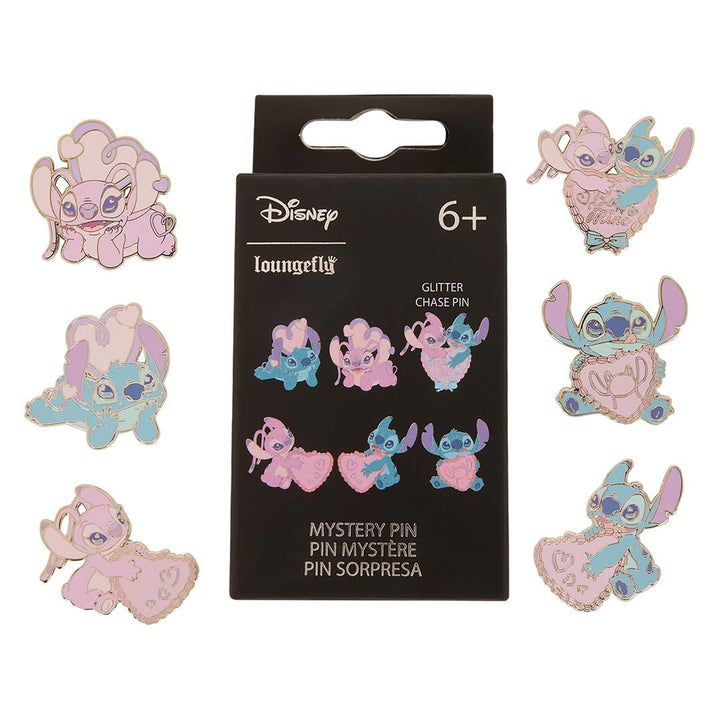 Loungefly Disney Lilo &amp; Stitch Angel Hearts Mystery Box Pins