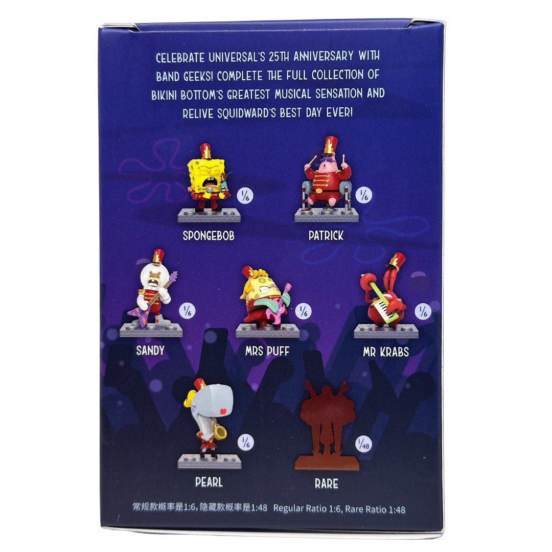 Mighty Jaxx SpongeBob SquarePants Band Geek | Figura da collezione con scatola a sorpresa | un carattere casuale Mighty Jaxx SpongeBob SquarePants Band Geek | Figura da collezione con scatola a sorpresa | un carattere casuale
