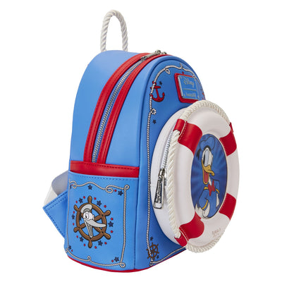 WDBK3642 - Loungefly Disney Donald Duck 90th Anniversary Mini Backpack - Side View