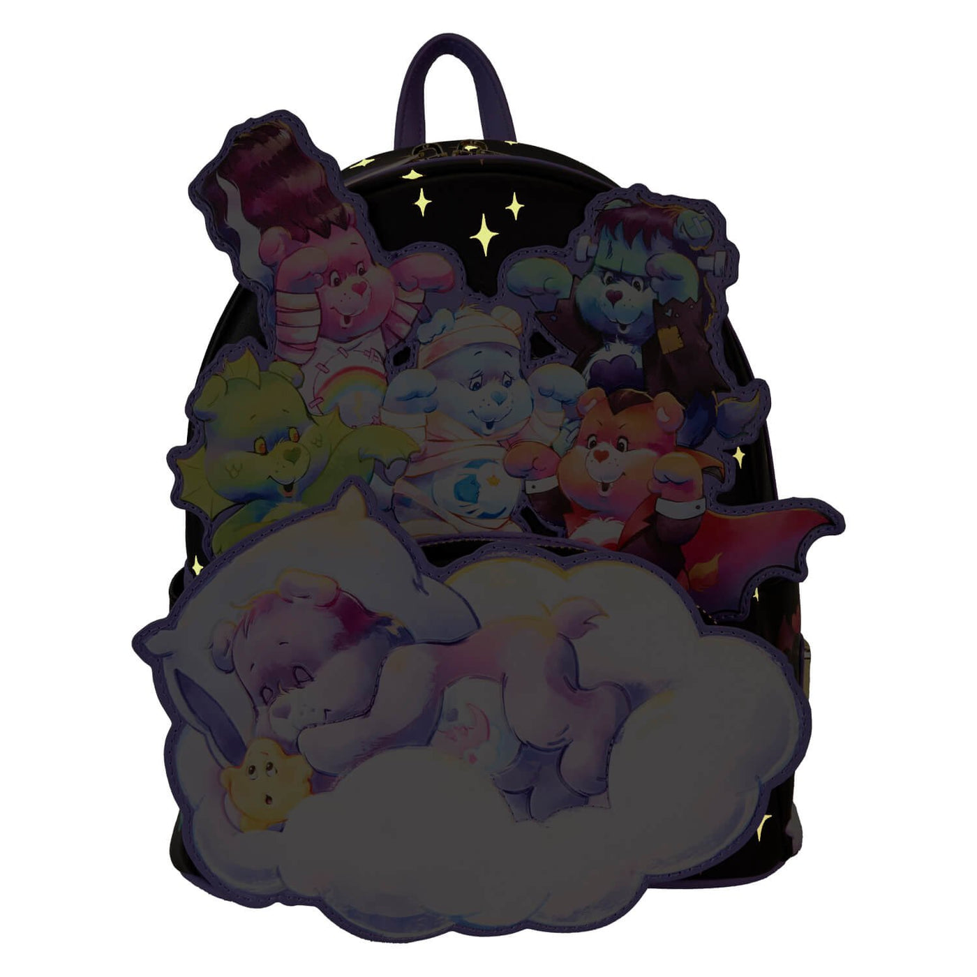 Loungefly Care Bears x Universal Monsters Scary Dreams Mini Backpack - Glow In The Dark