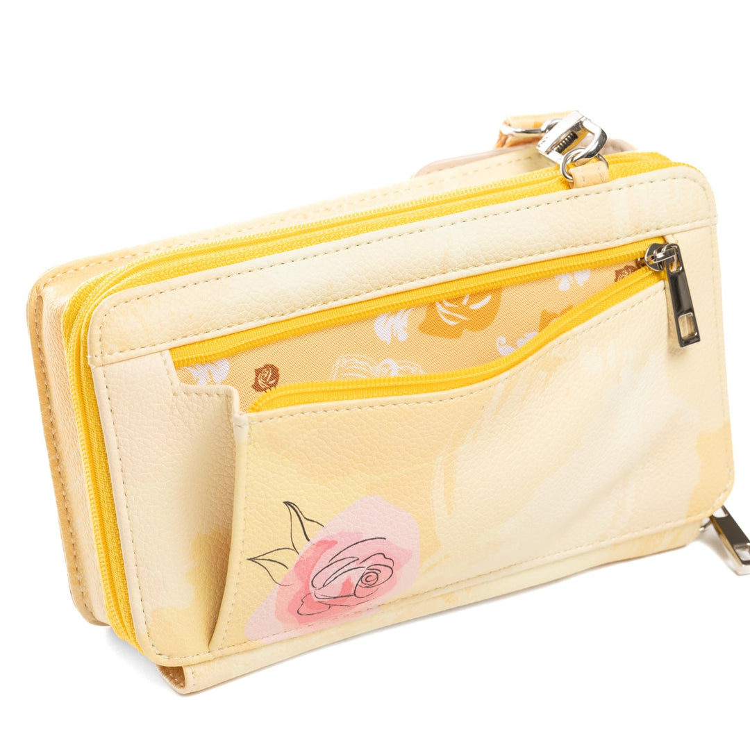 Wondapop Disney Beauty And The Beast Belle Crossbody Wallet Cell Phone Wristlet