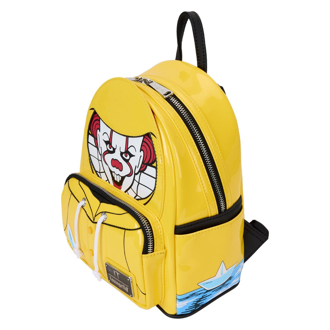 Loungefly Warner Brothers IT Pennywise Raincoat Cosplay Glow Mini Backpack