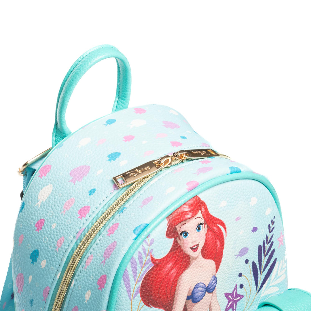 Wondapop Disney The Little Mermaid Under The Sea 11" Vegan Leather Mini Daypack