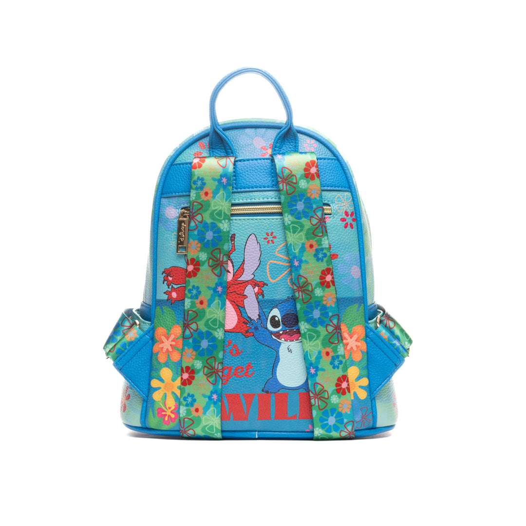 Wondapop Disney Lilo And Stitch Leroy and Stitch Lets Get Wild 11" Vegan Leather Mini Backpack