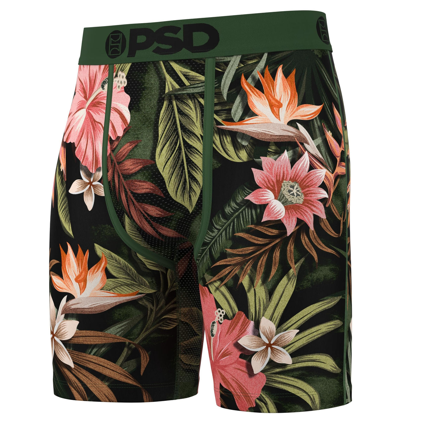 PSD Underwear Men's Blooming Rose Boxer Briefs 3-Pack
