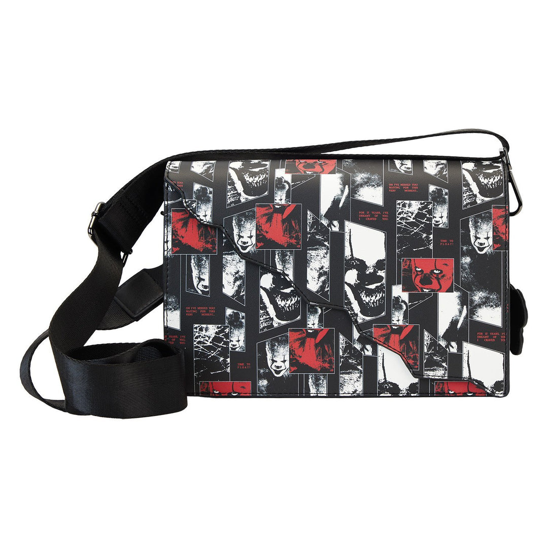 Loungefly Warner Brothers I Heart Horror IT Pennywise Glow Crossbody Bag