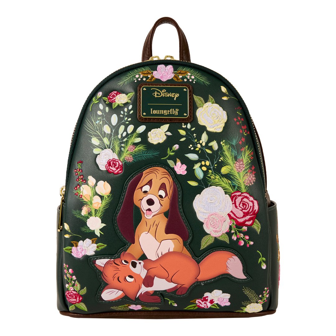 Loungefly Disney The Fox and the Hound Forest Floral Mini Backpack