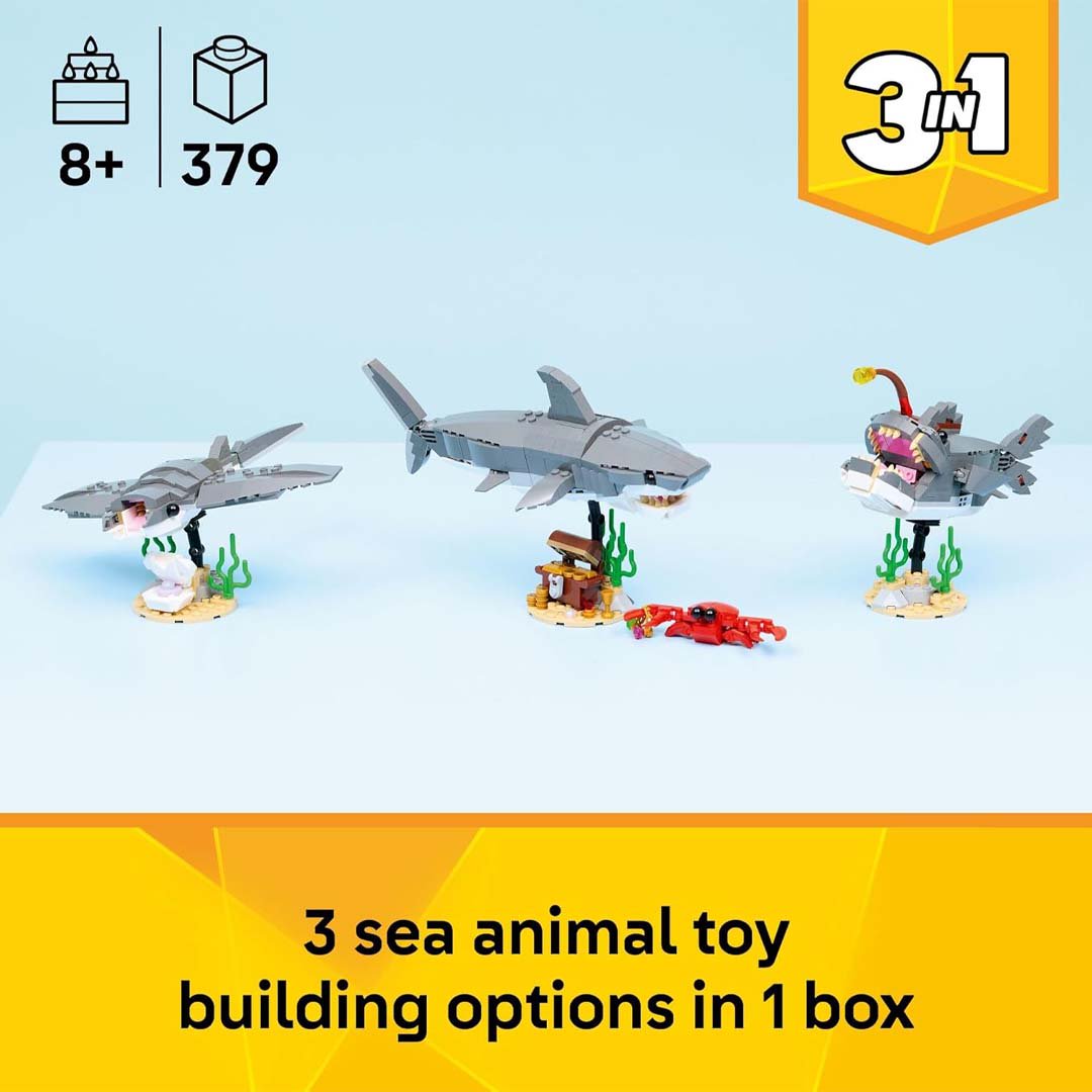 LEGO Creator 3 in 1 Fierce Shark with a Treasure Chest (31381)