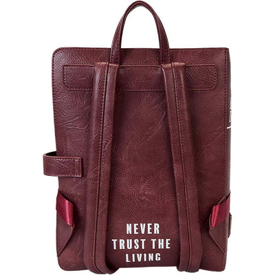 Loungefly Warner Brothers Beetlejuice Handbook For The Recently Deceased Pin Trader Backpack