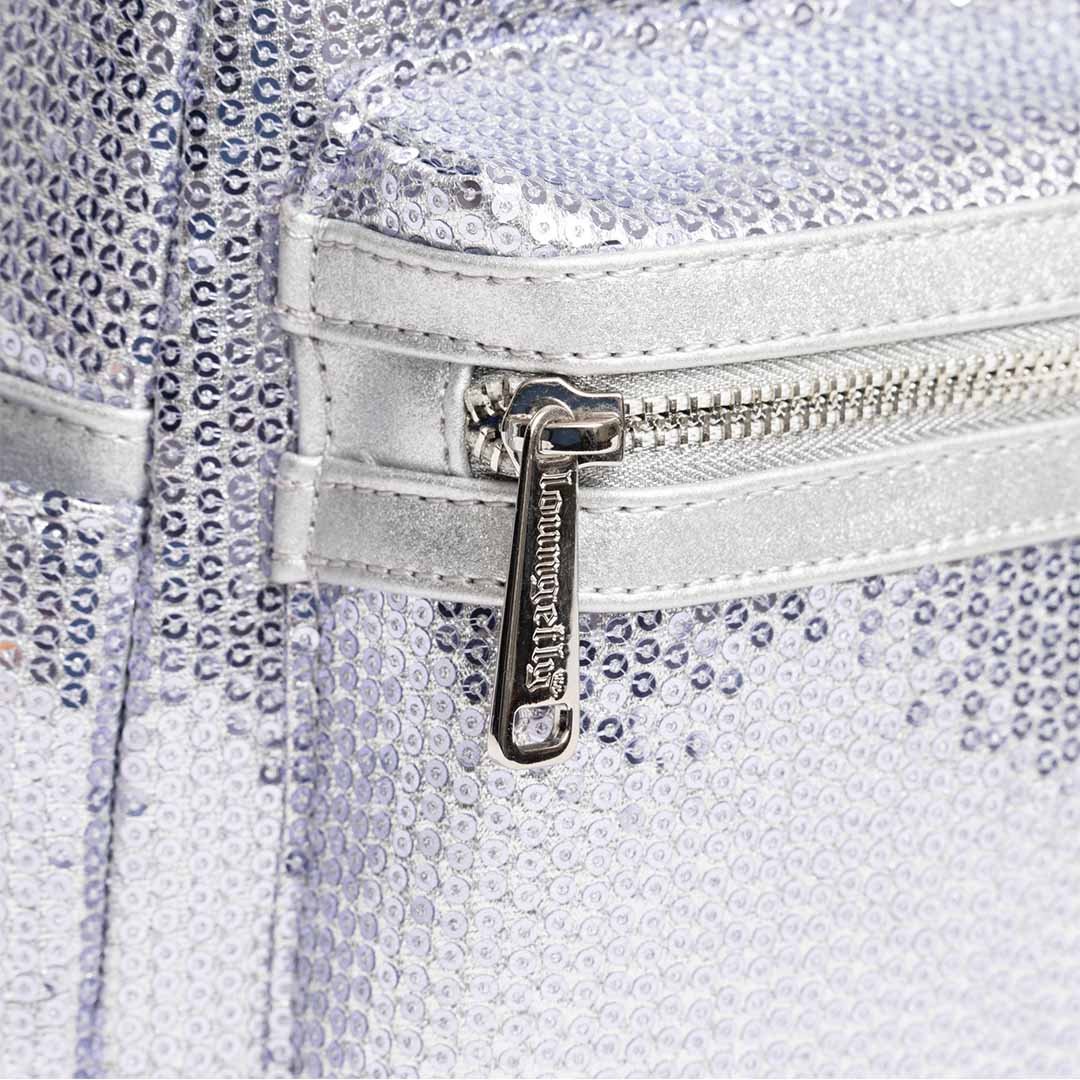 Loungefly Disney Minnie Mouse Platinum Sequin Mini Backpack - 707 Street Exclusive