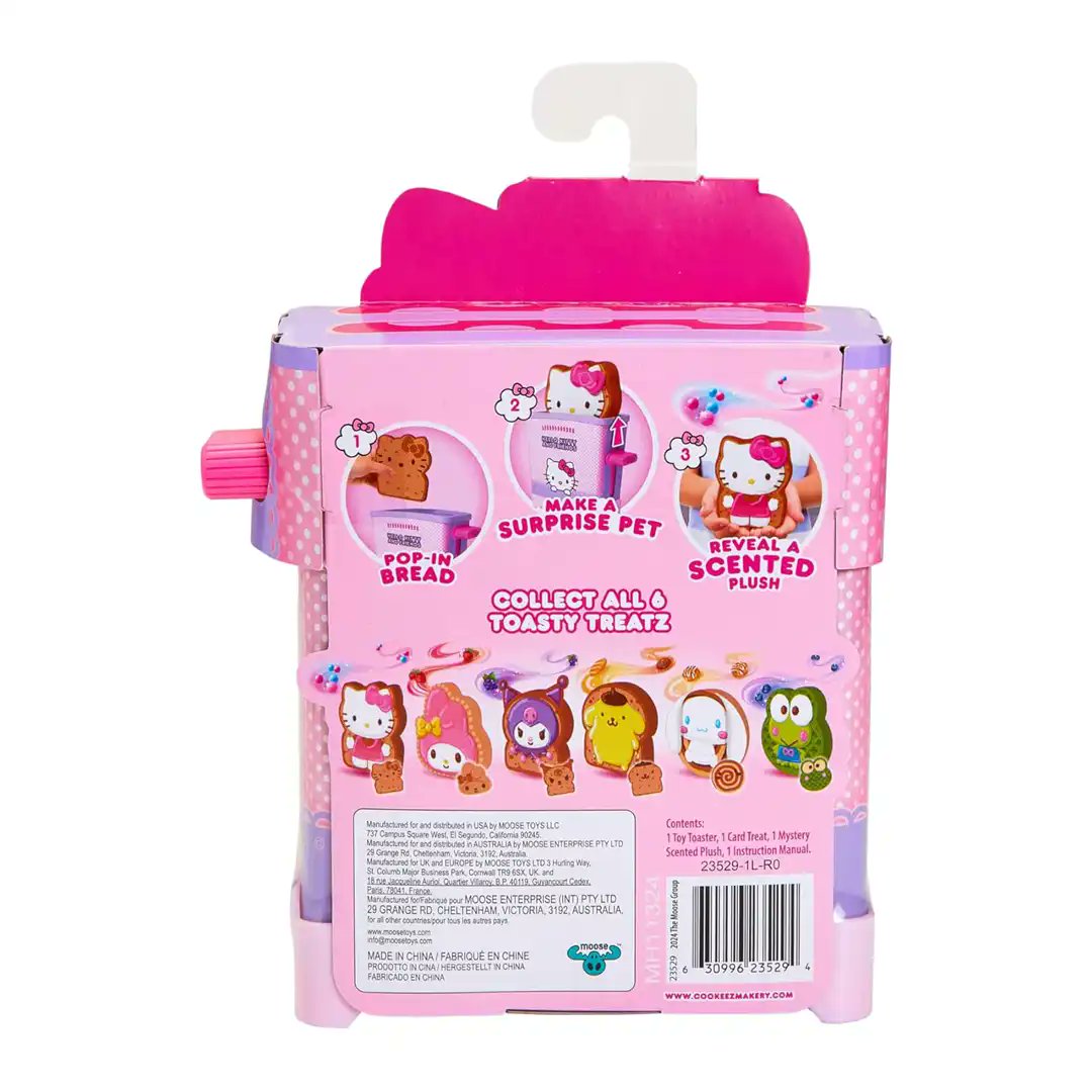 Cookeez Makery Hello Kitty and Friends Toasty Treatz Toaster with Scented Plush Blind Box