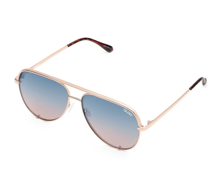 Quay Australia Unisex High Key Wire Frame Aviator Sunglasses