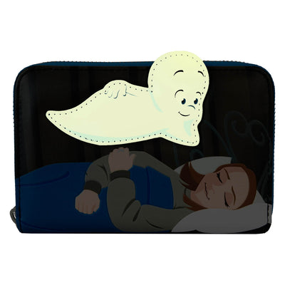 Loungefly Universal Casper the Friendly Ghost Halloween Zip-Around Wallet - glow in the dark