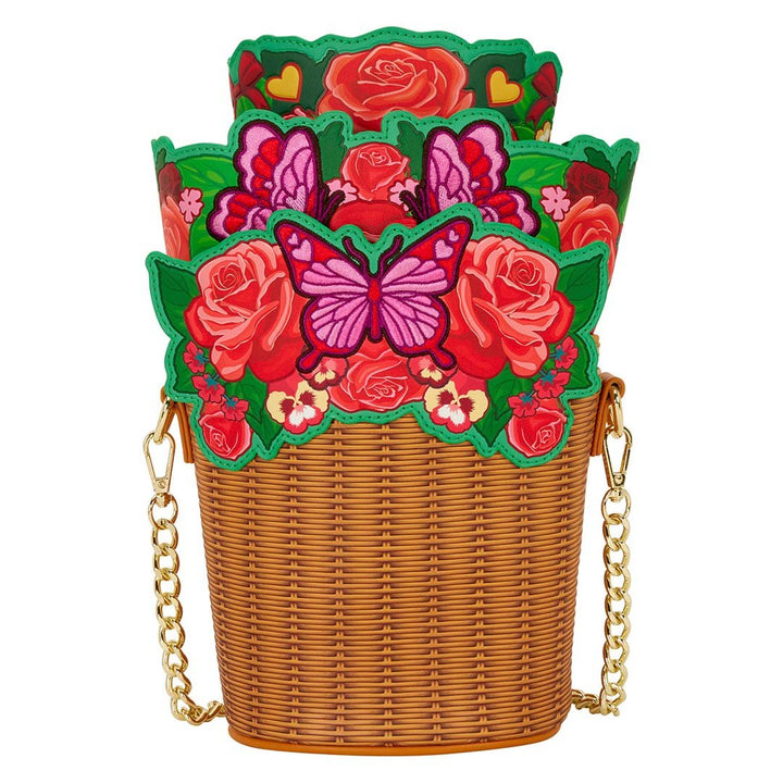 Loungefly Figural Flower Basket Crossbody Bag