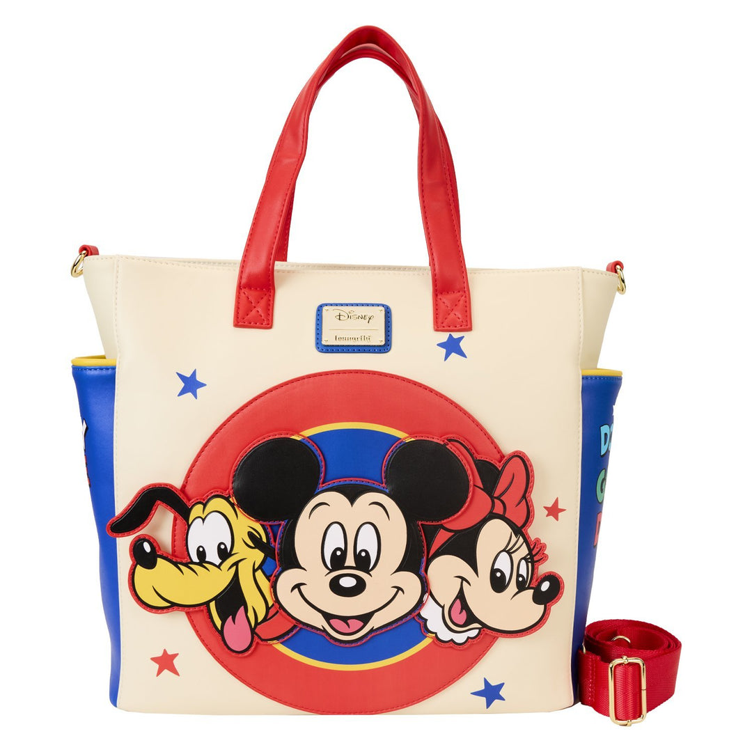 Loungefly Disney Mickey &amp; Friends Classic Convertible Backpack &amp; Tote Bag