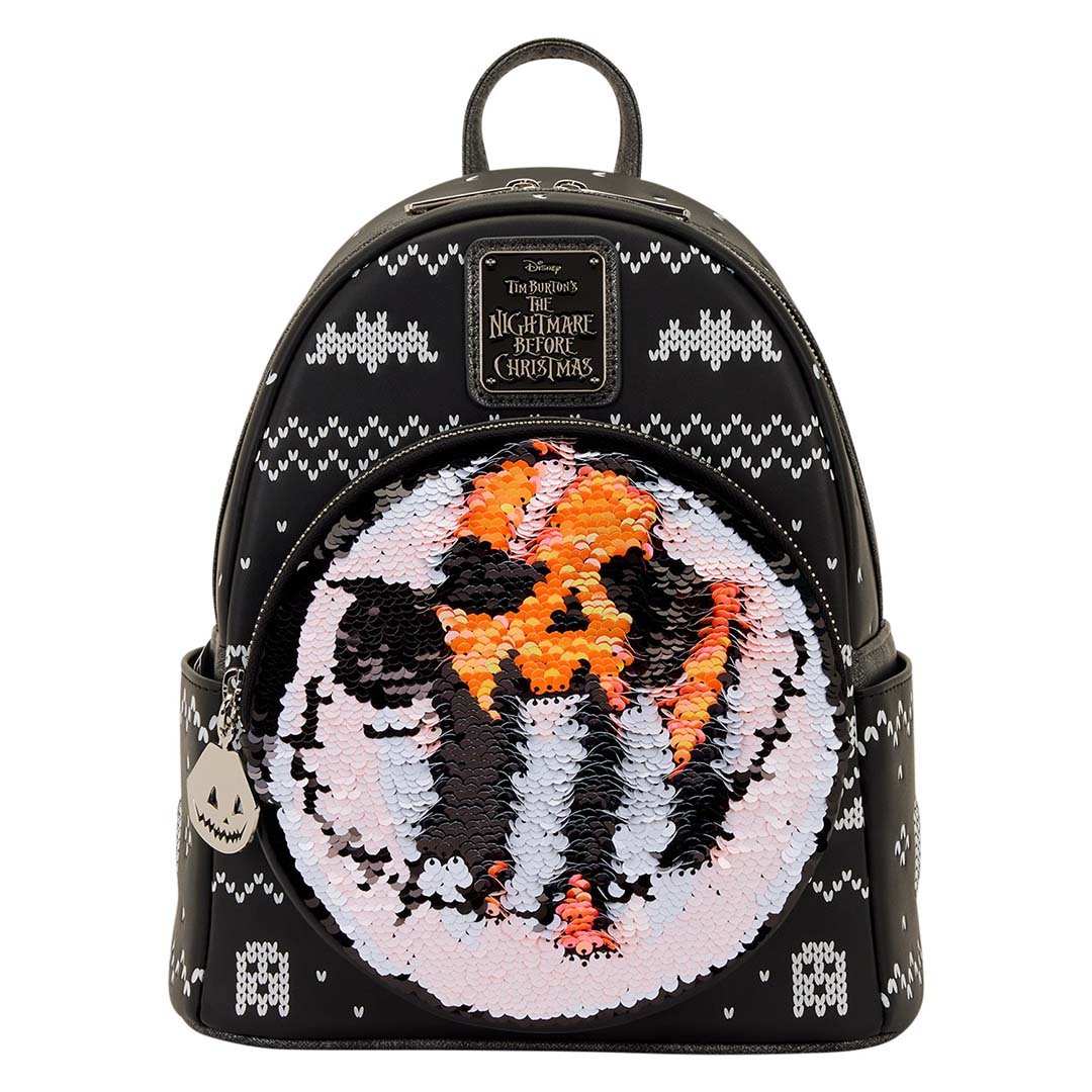 Loungefly Disney The Nightmare Before Christmas Jack Skellington Reversible Sequins Mini Backpack