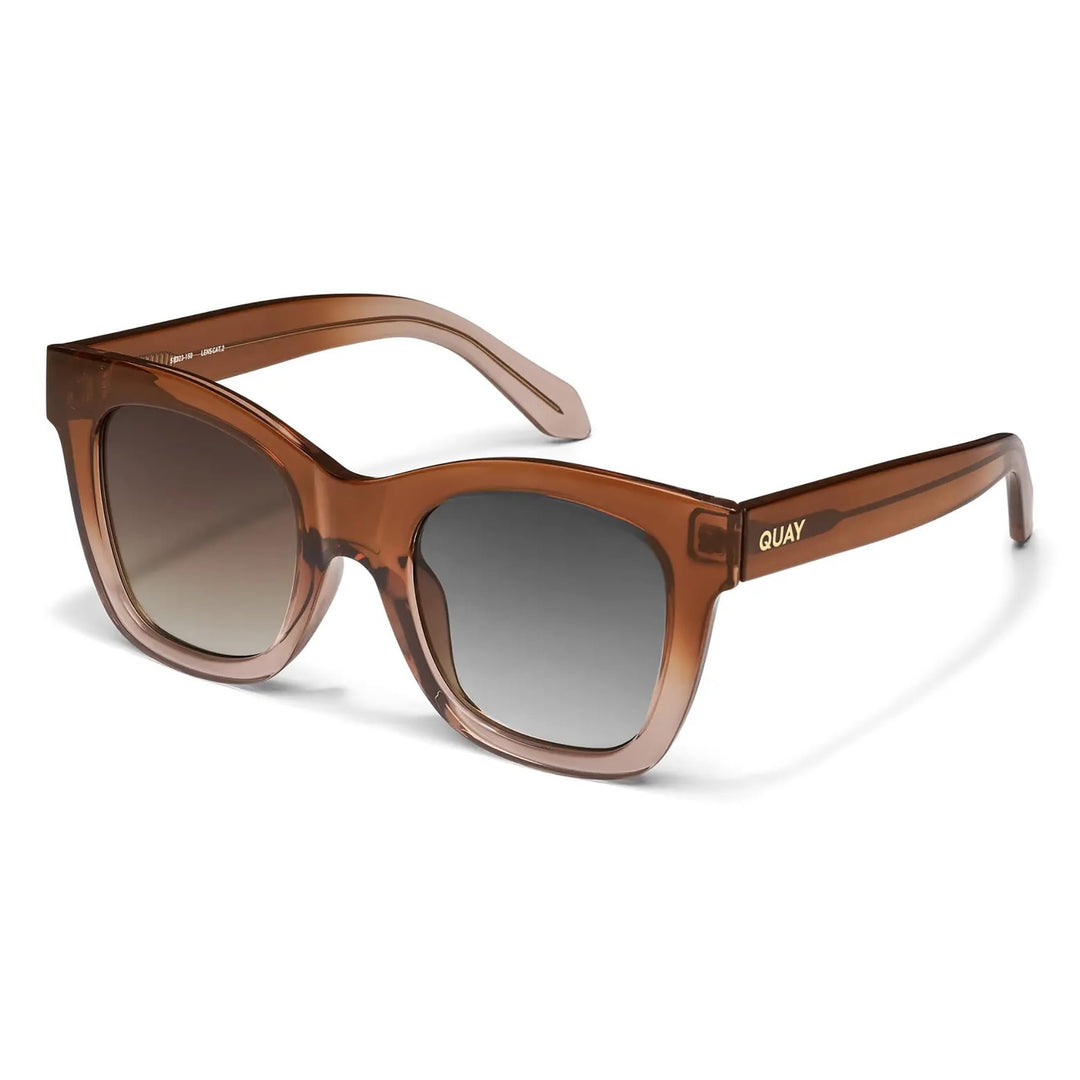 QUAY - Womens Sunglasses, Square Lenses with UV Protection (After Hours, Coffee Doe)