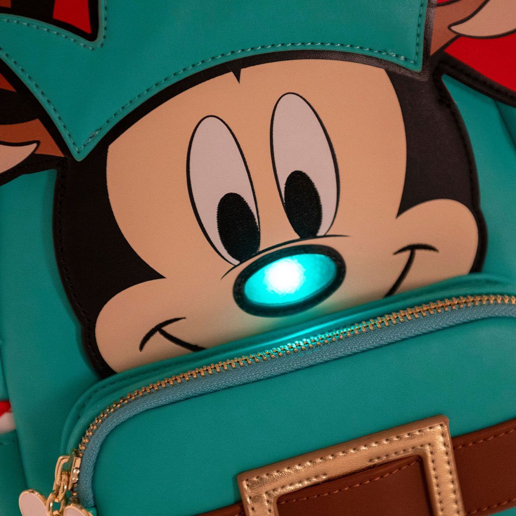 Loungefly Disney Light Up Mickey Mouse Reindeer Cosplay Mini Backpack - 707 Street Exclusive