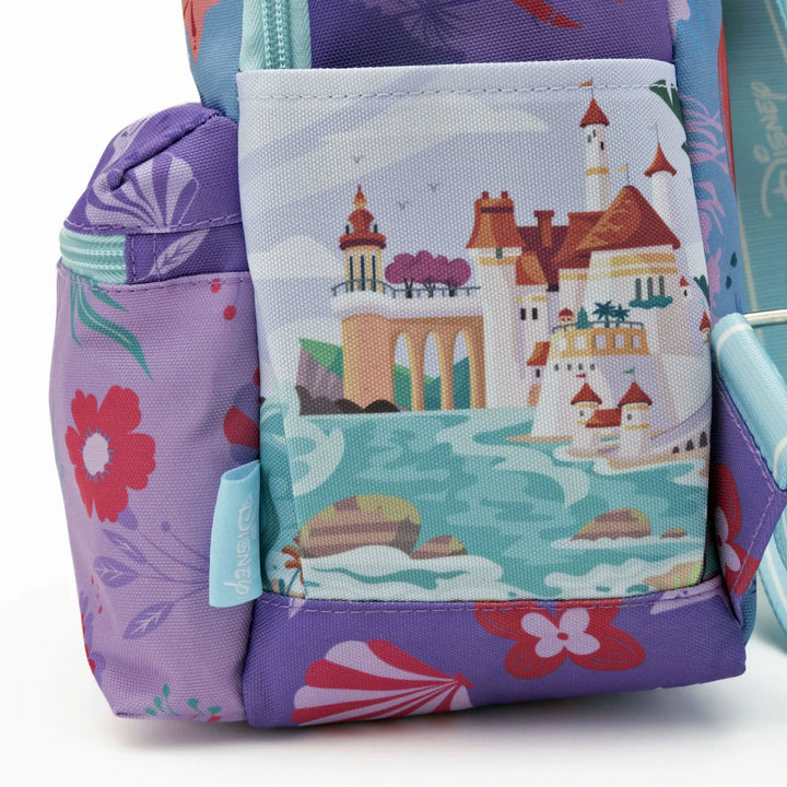 WondaPop Disney The Little Mermaid Ariel 13" Nylon Mini Backpack - Side