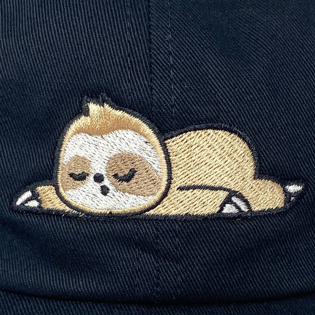 707 Street Furry Friends Embroidered Baseball Dad Hat - Sleeping Sloth