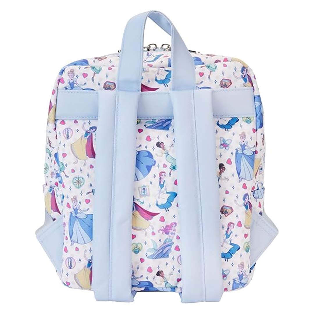 Loungefly Disney Princess Manga Style Allover Print Nylon Mini Backpack