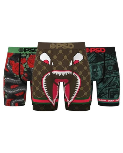 PSD Underwear Men's Lux Loot Boxer Briefs 3-Pack