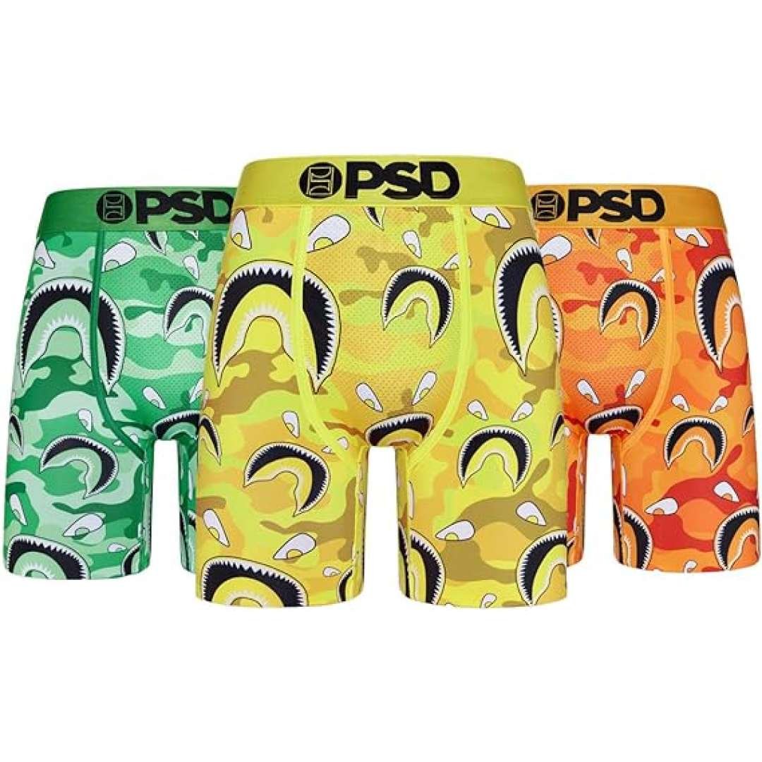 PSD Underwear Men's Warface Colors Boxer Briefs 3-Pack