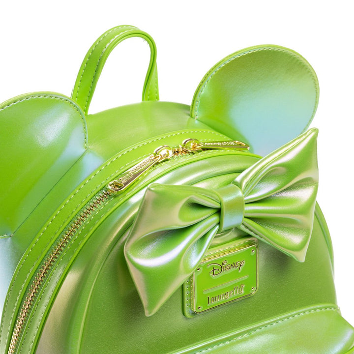 Loungefly Disney The Minnie Mouse Classic Series Mini Backpack: Emerald Iridescent  - 707 Street Exclusive