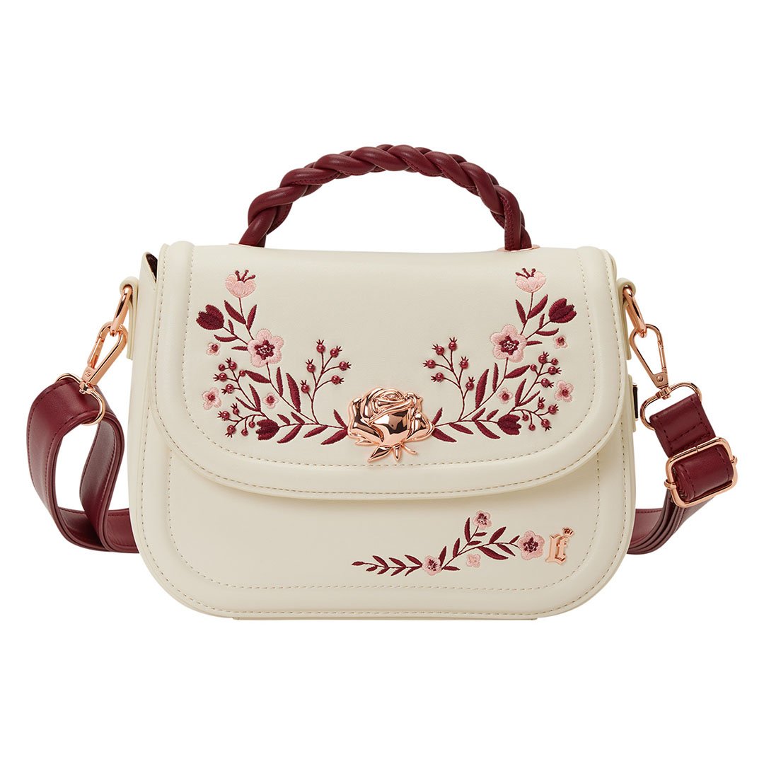 Loungefly Cream &amp; Red Floral Crossbody Bag