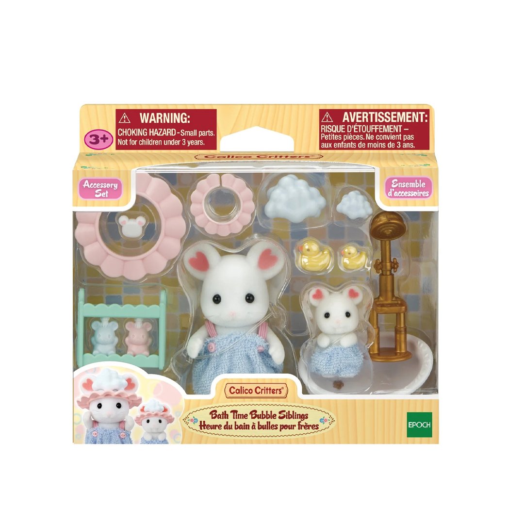 Calico Critters Bathtime Bubble Siblings