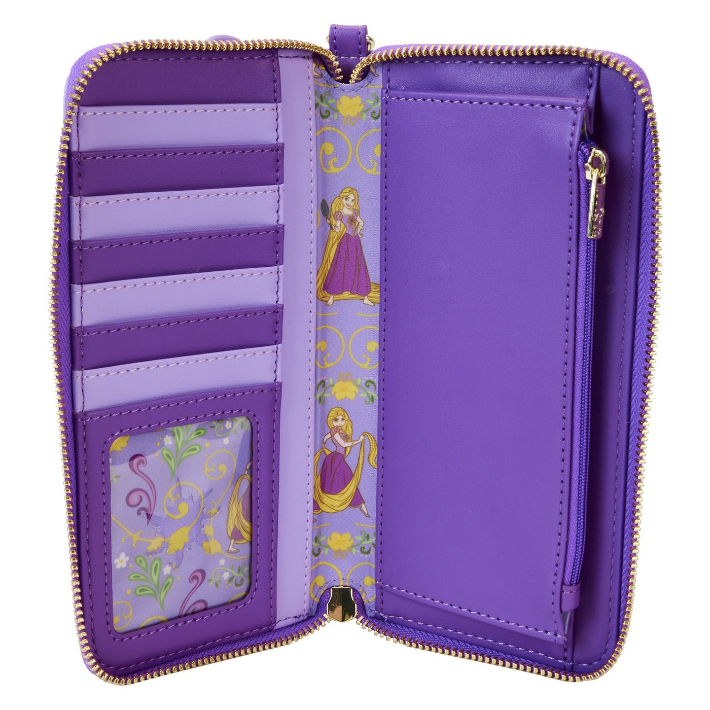 Loungefly Disney Tangled Princess Rapunzel Lenticular Wristlet Wallet - Inside