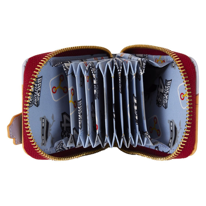 Loungefly Universal Back To The Future 40th Anniversary Delorean Accordion Wallet
