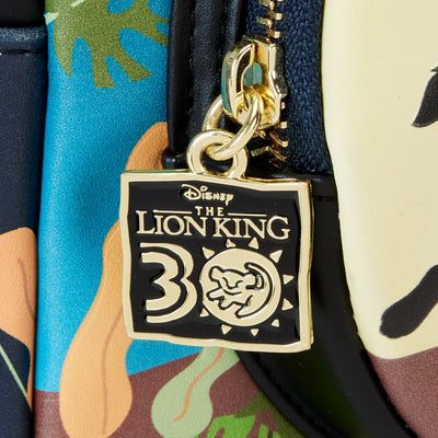 WDBK3639 - Loungefly Disney Lion King 30th Anniversary Hakuna Matata Silhouette Mini Backpack - Zipper Pull