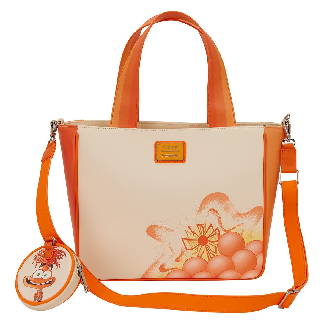 Loungefly Disney Pixar Inside Out 2 Anxiety Tote Bag with Coin Bag