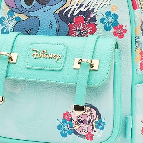 WondaPop Disney Stitch 11" Vegan Leather Mini Backpack - Close Up Front