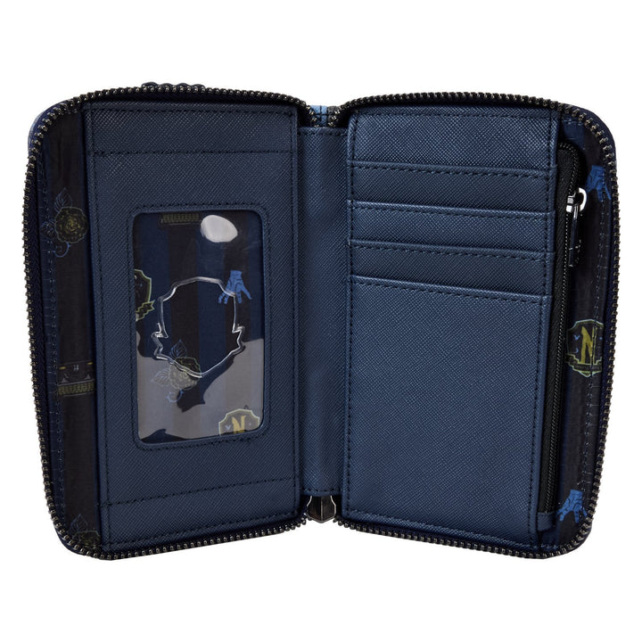 Loungefly MGM Wednesday Nevermore Academy Castle Zip Around Wallet