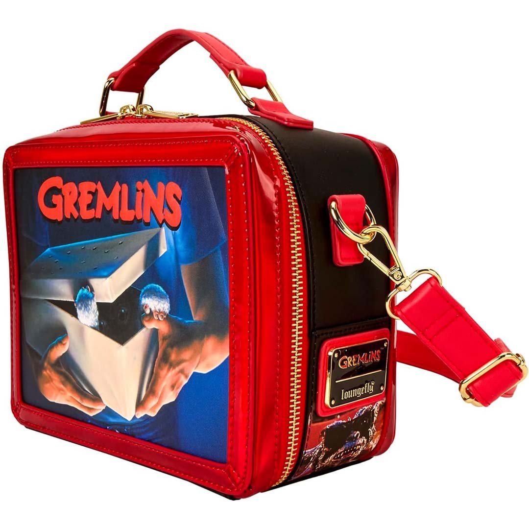 Loungefly Warner Brothers Gremlins 40th Anniversary Vintage Lunchbox Crossbody Bag