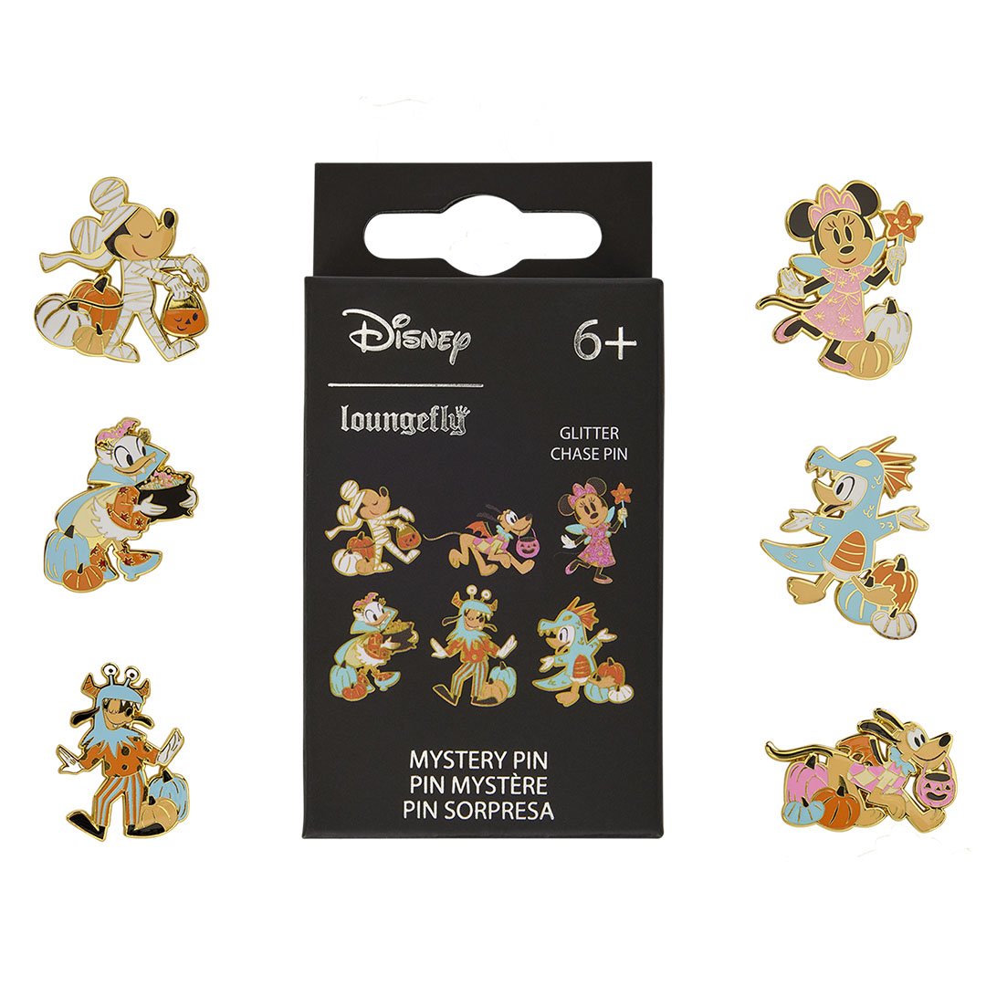 Loungefly Disney Mickey and Friends Halloween Costume Mystery Box Pins