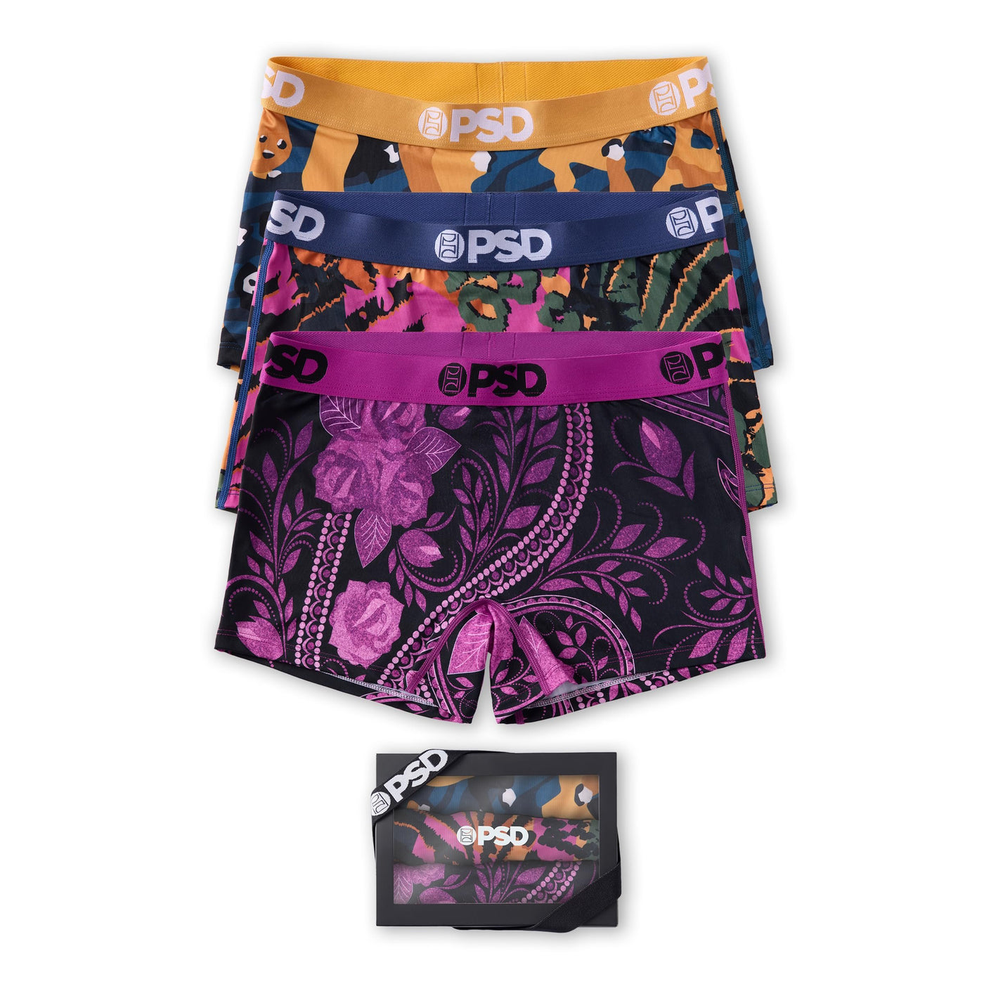 PSD Underwear Women's Holiday Mood Boy Shorts Underwear 3-Pack