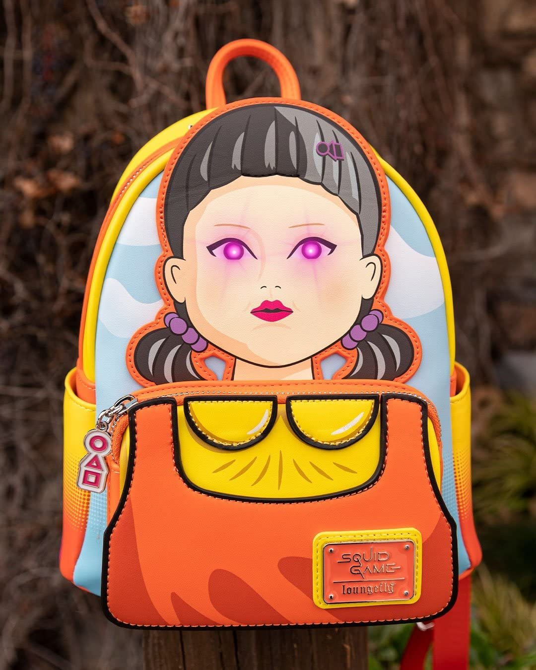 Loungefly Netflix Squid Game Light Up Singing Young Hee Cosplay Mini Backpack - 707 Street Exclusive