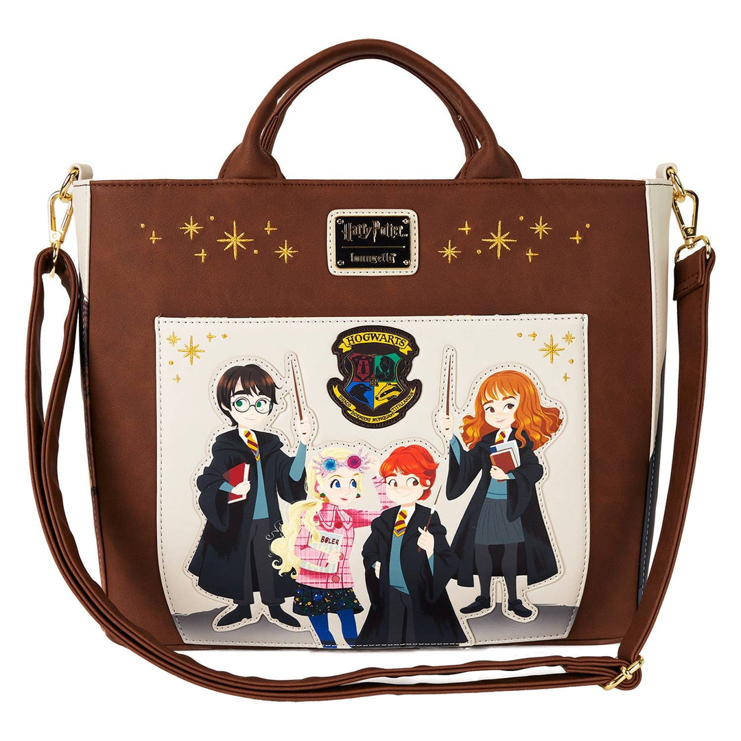 Loungefly Warner Brothers Harry Potter Hogwarts Convertible Backpack &amp; Tote Bag