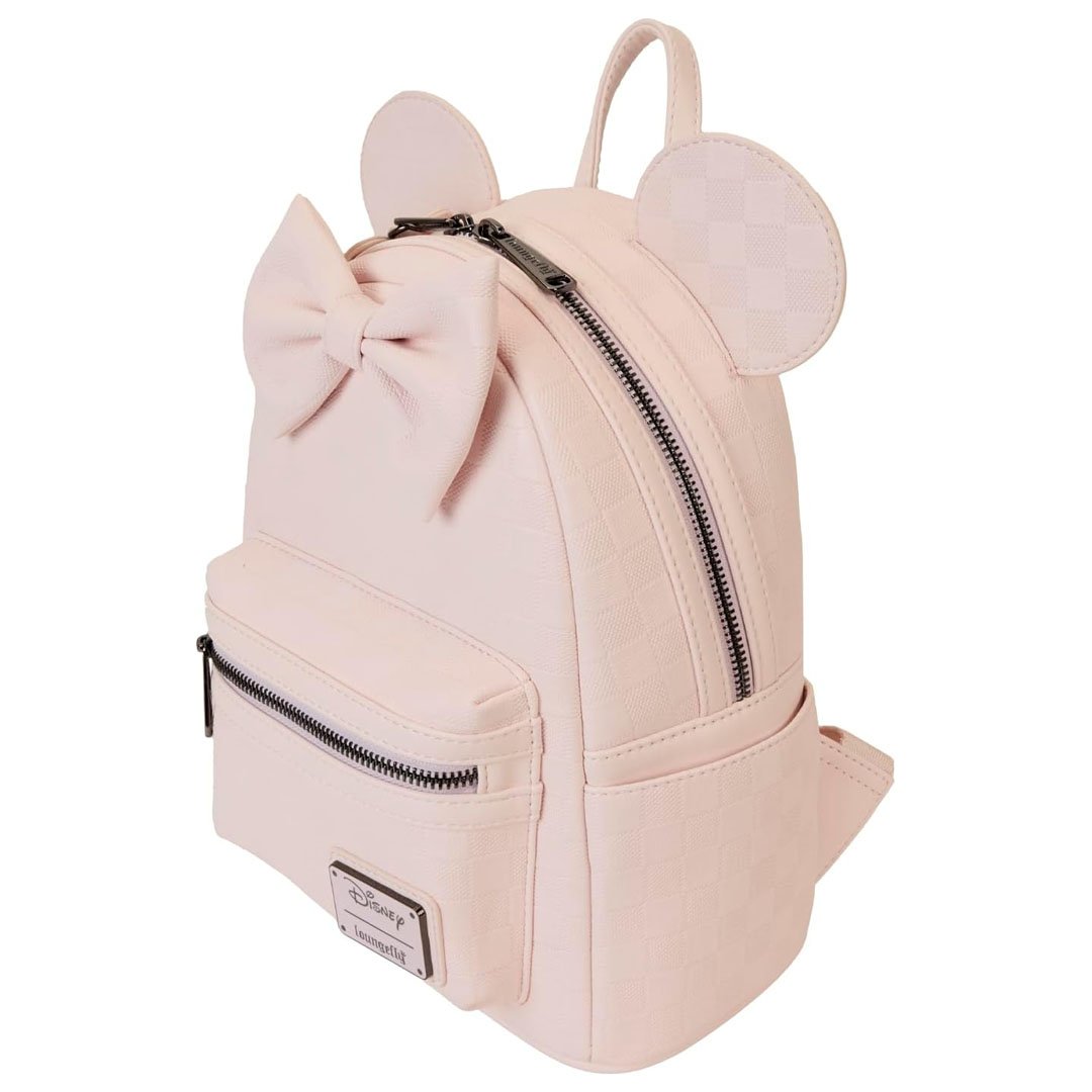 Loungefly Disney Minnie Mouse Checkered Texture Mini Backpack
