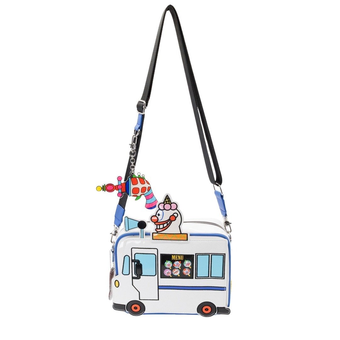 Whatever Makes You Happy Killer Klowns from Outer Space Jojo's Ice Cream Truck Crossbody with Acrylic Charm