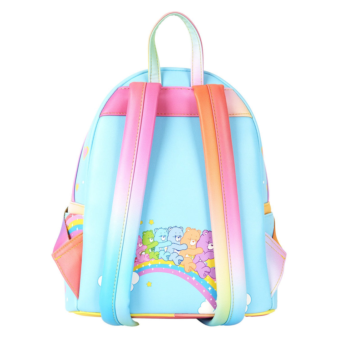 Loungefly Care Bears Cheer Bear &amp; Share Bear Rainbow Umbrella Mini Backpack