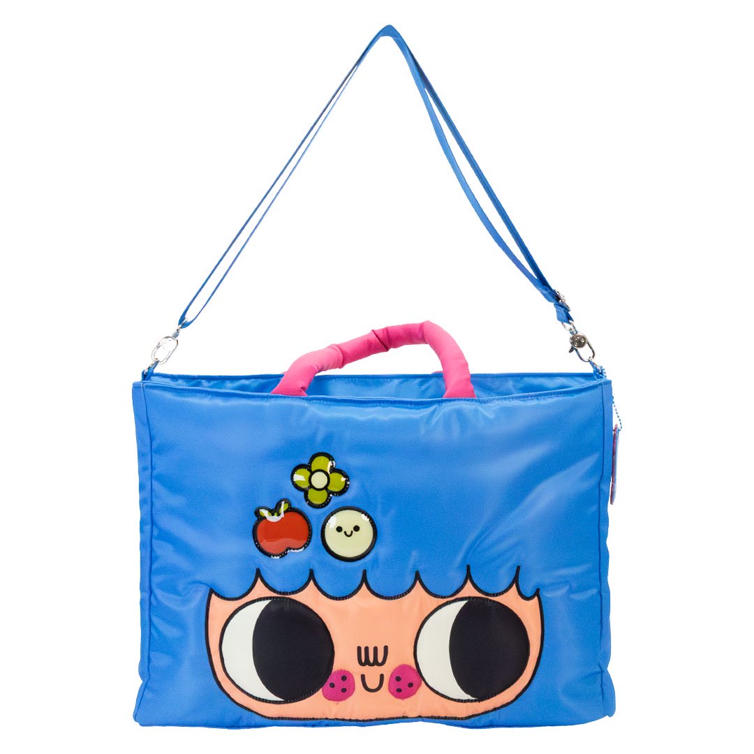 Whatever Makes You Happy Burger Babie Padded Check Tote Bag