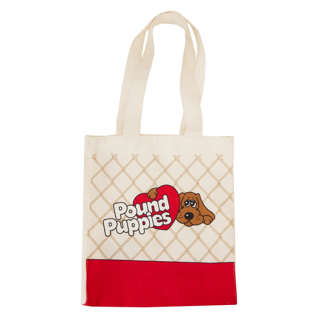 PUPTB0001 - Loungefly Hasbro Pound Puppies 40th Anniversary Canvas Tote Bag - Front