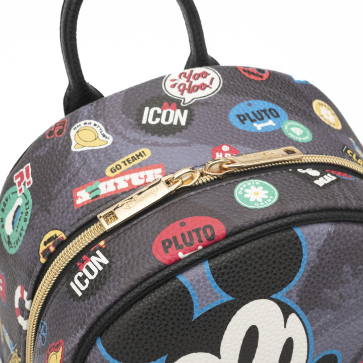 WondaPop Disney Mickey Mouse 11" Vegan Leather Mini Backpack - Zipper