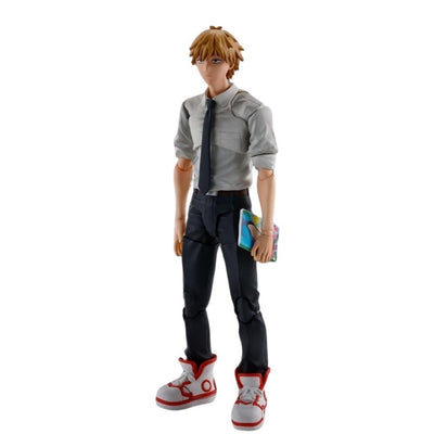 Tamashii Nations Chainsaw Man Denji S.H.Figuarts Action Figure - front holding magazine