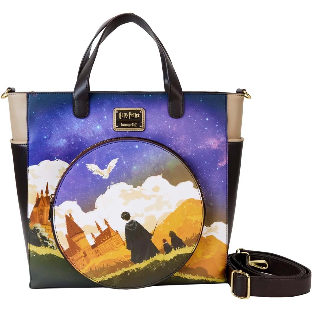 Loungefly Warner Brothers Harry Potter Hogwarts Starry Sky Convertible Backpack &amp; Tote Bag